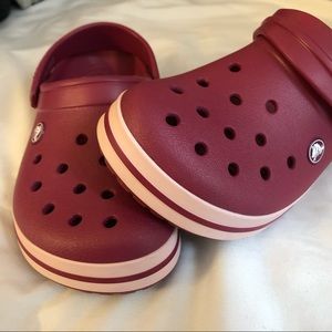 Crocs! Worn twice, too small for me!